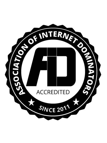 Association of Internet Dominators Accredited Seal — Since 2011