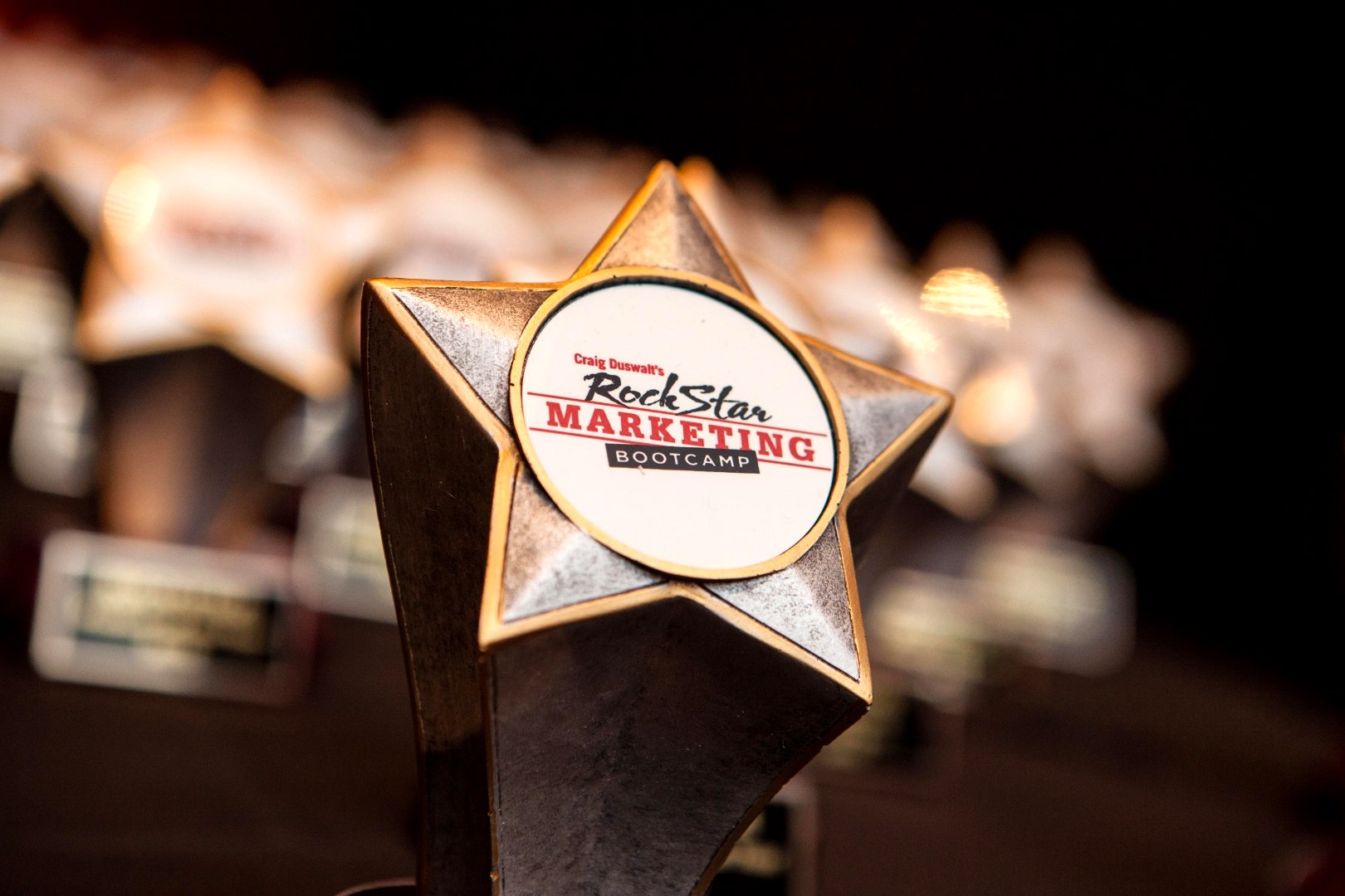 Rock Star Marketing Bootcamp Product of the Year trophy for ACT Marketing Protocol
